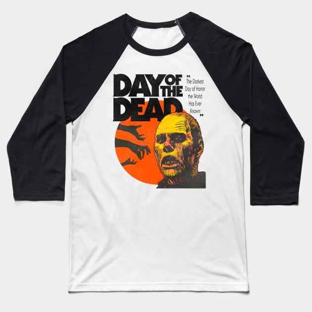 Day of the Dead: Cult Zombie Horror Film Baseball T-Shirt by darklordpug